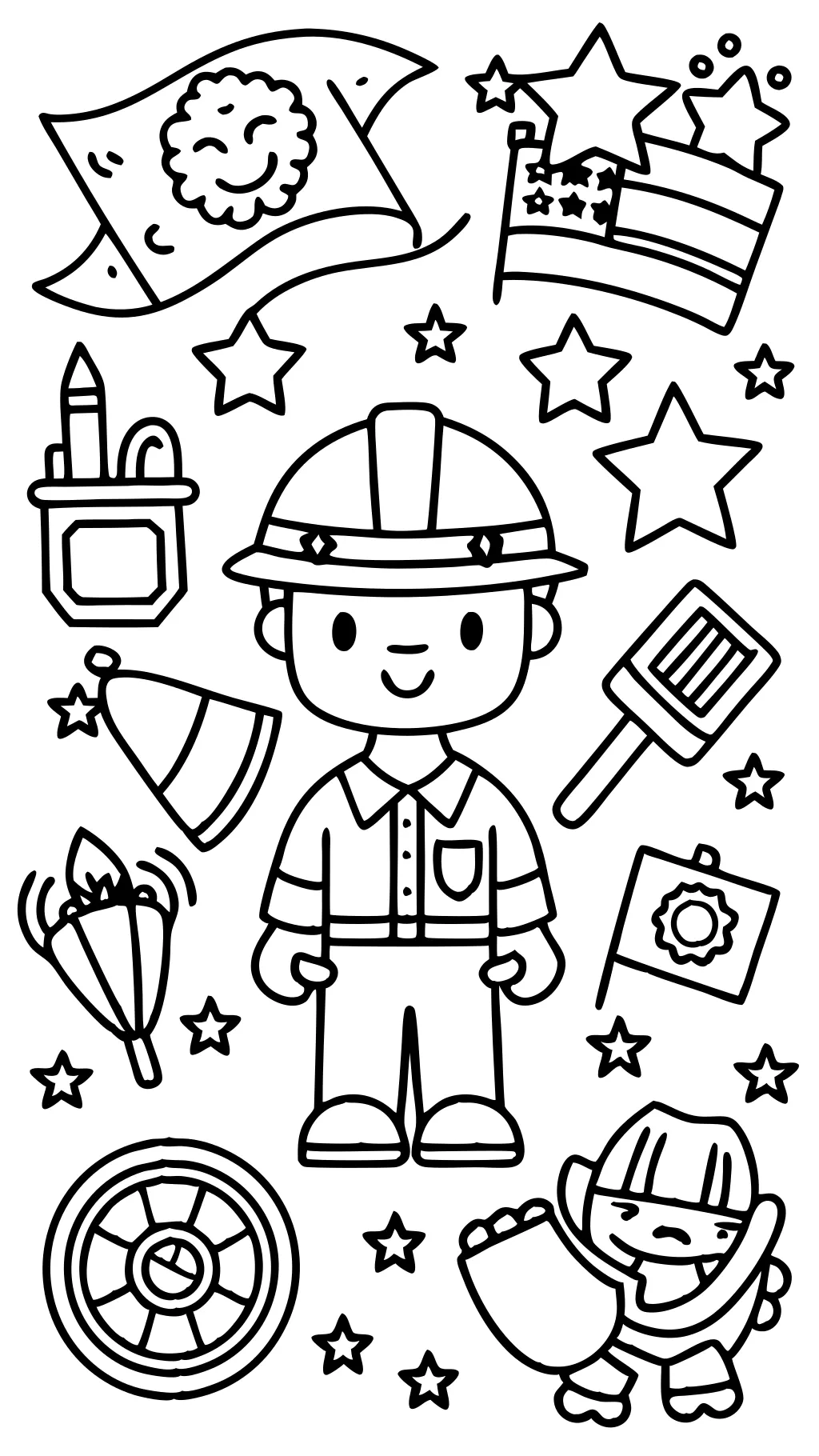 labor day coloring pages